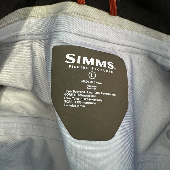 Simms G4 Pro Goretex Fly Fishing Wading Jacket Hooded Dark Green Size Large - Picture 13 of 14